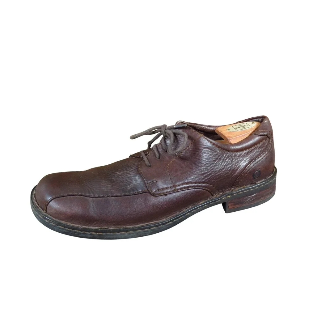 Born H04335 Men Oxford Shoe Size 12 Professional Dress Brown Leather Lace Up